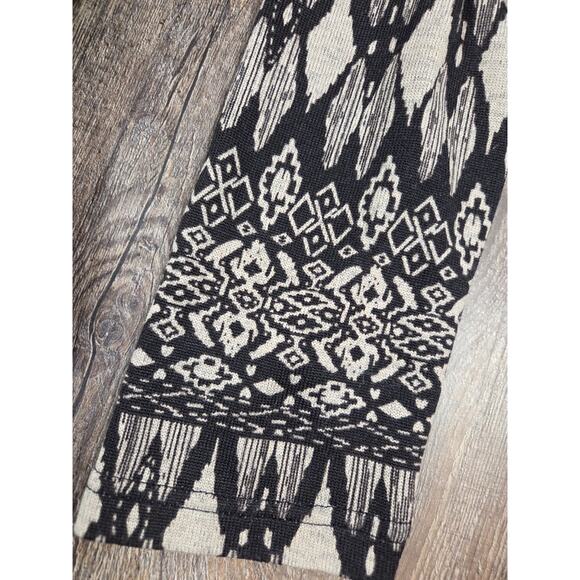 Black Rainn Green Denim Full Zip Mock Neck Jacket Knit Sleeves Large - Picture 2 of 8